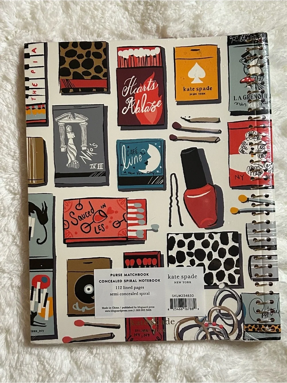 KATE SPADE PURSE MATCHBOOK CONCEALED SPIRAL NOTEBOOK